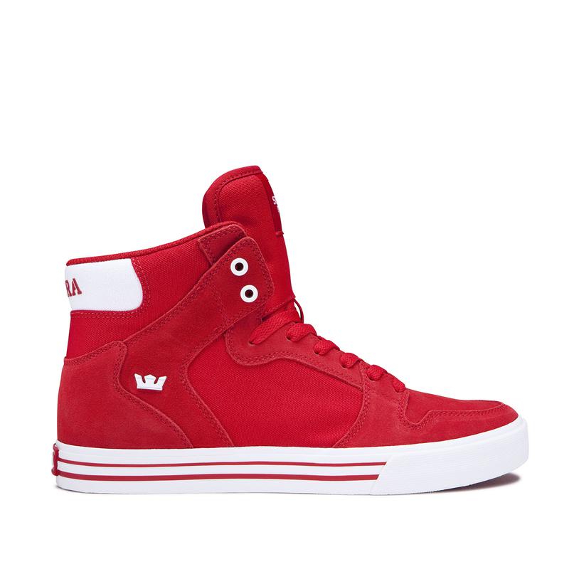 Buty Supra VAIDER - Sneakersy Wysokie Damskie - Czerwone (ZIDE-89501)